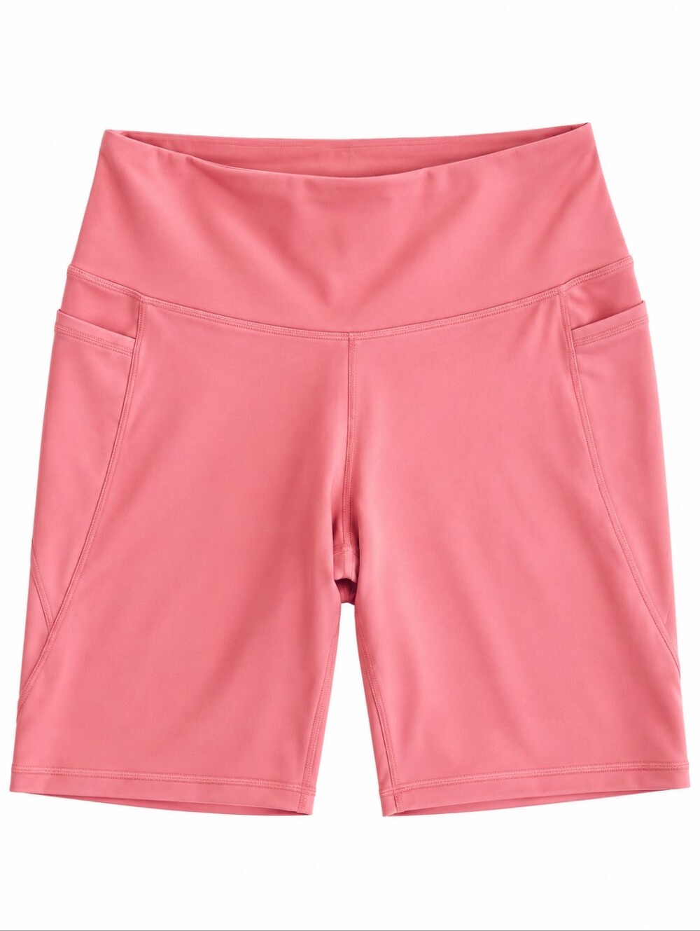 Old Navy PowerSoft High Rise Bike Shorts XL Pink Go-Dry Side Pockets